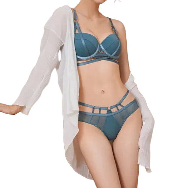 Ensemble de lingerie avec broderie épaisse pour femmes