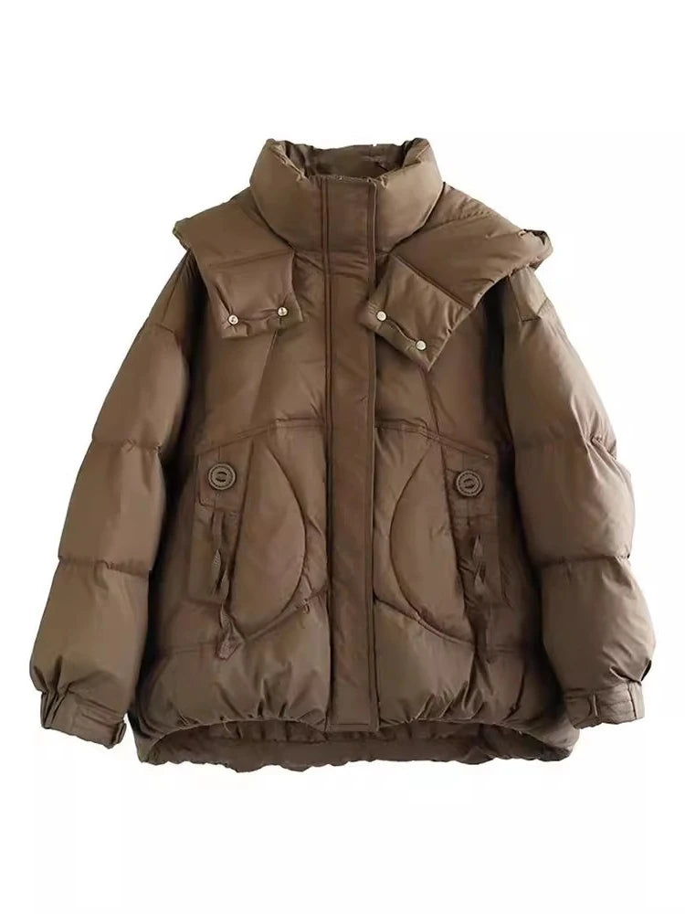 Doudoune à capuche pour femme