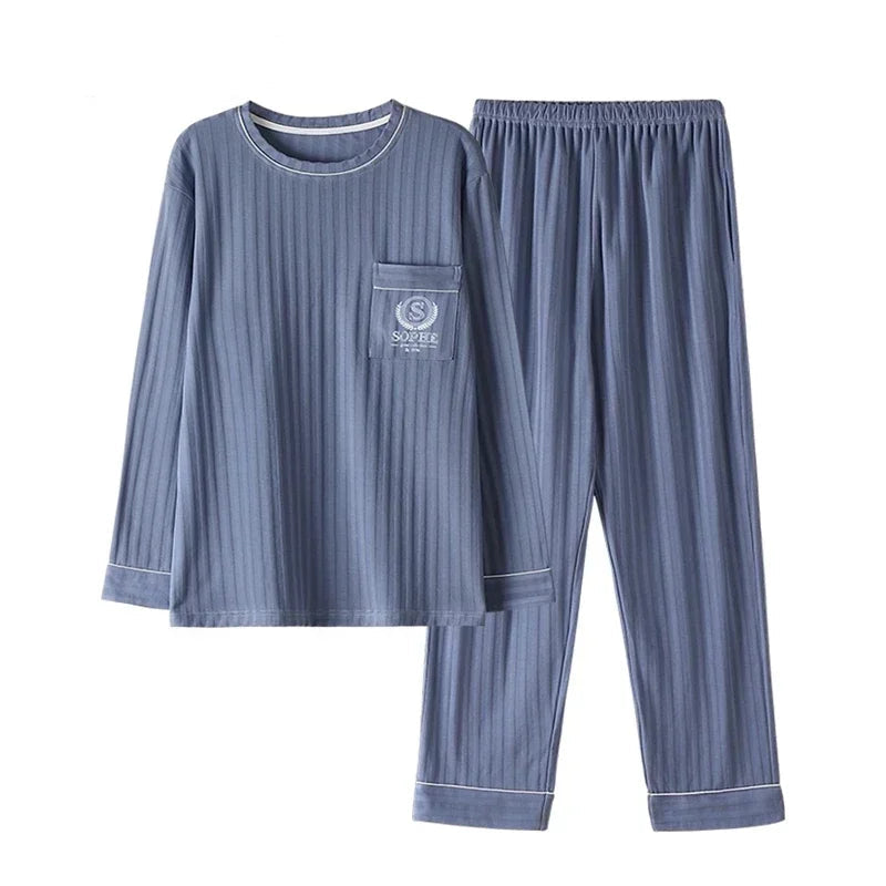 Ensemble pyjamas grande taille en coton pour hommes