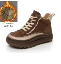 Baskets en cuir véritable pour femmes