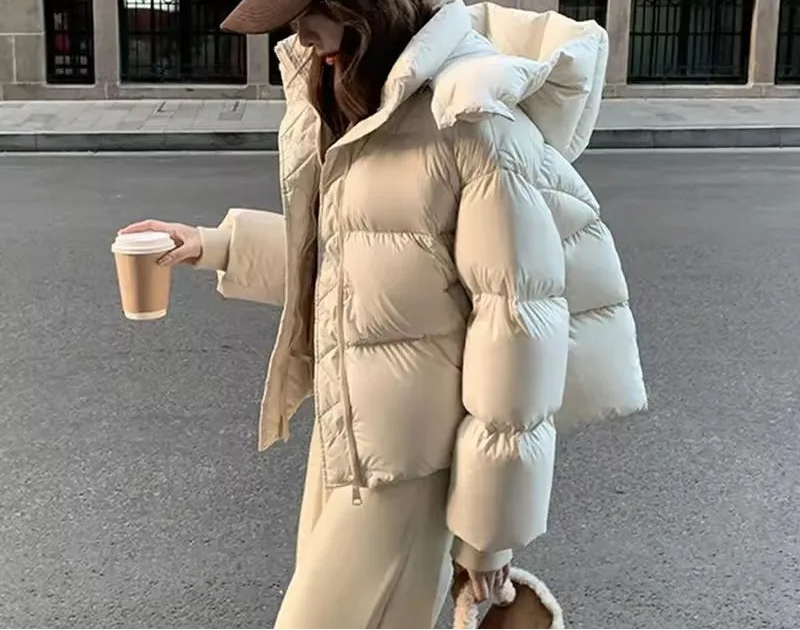 Parkas courts en coton coréen pour femmes