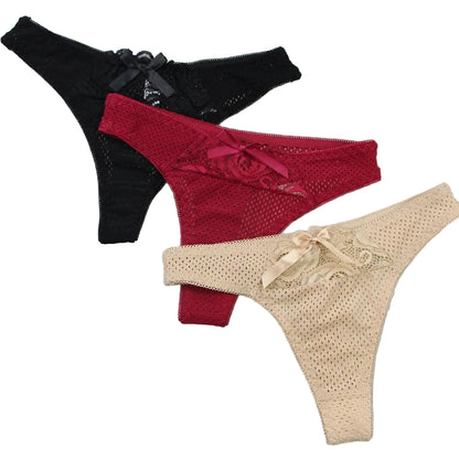 Culottes en coton 3 pièces taille basse pour femmes