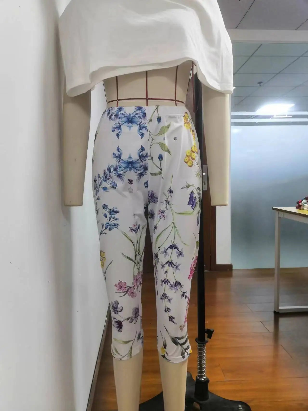 Leggings d'été à imprimé floral pour femmes