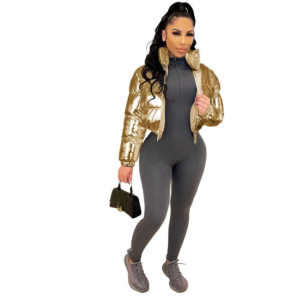 Manteau col rabattu et fermetures éclair pour femmes