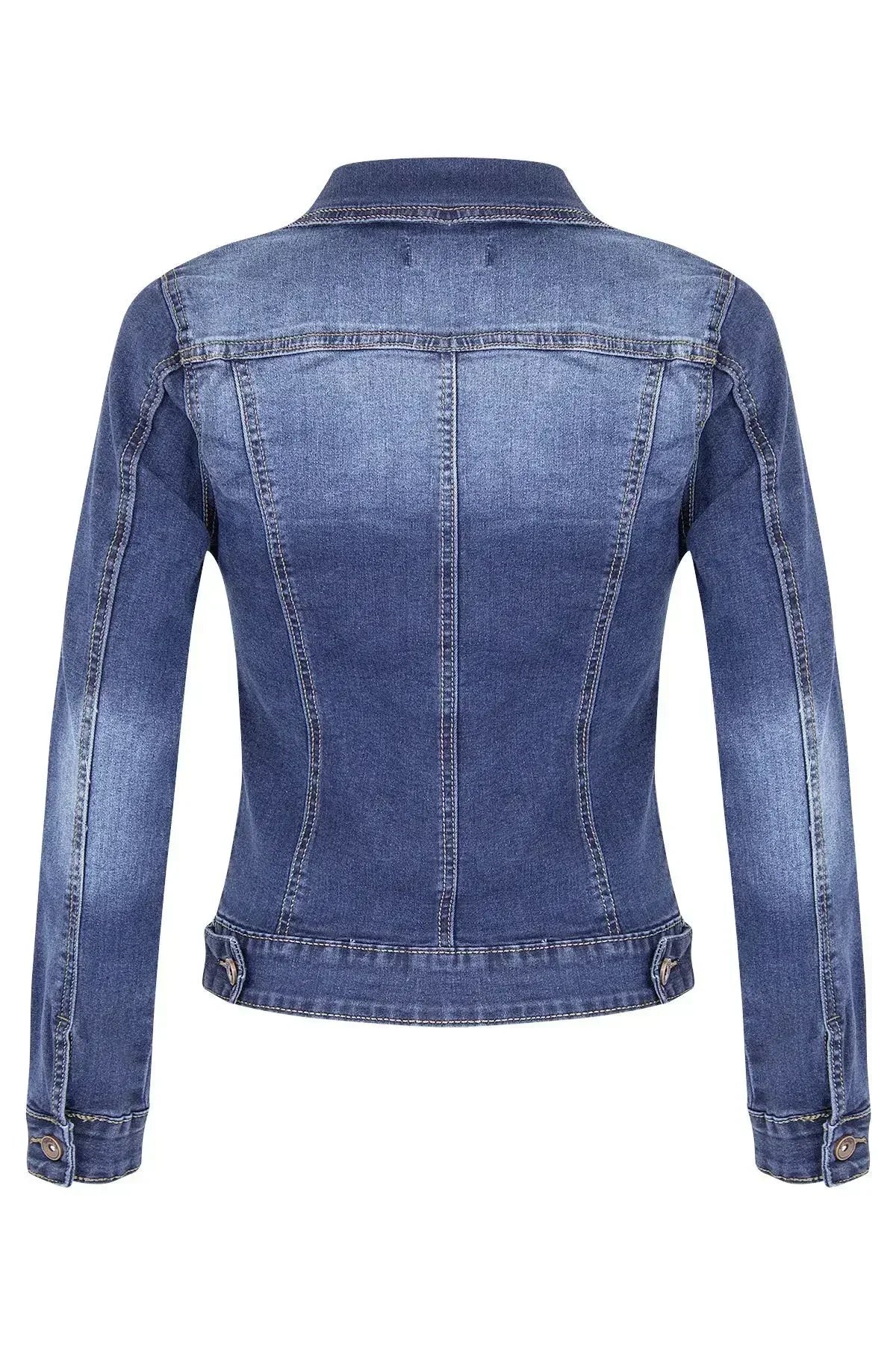 Veste De Mode Slim artificiel astique À Manches sulf Jeans pour femmes