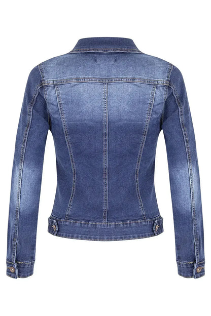 Veste De Mode Slim artificiel astique À Manches sulf Jeans pour femmes