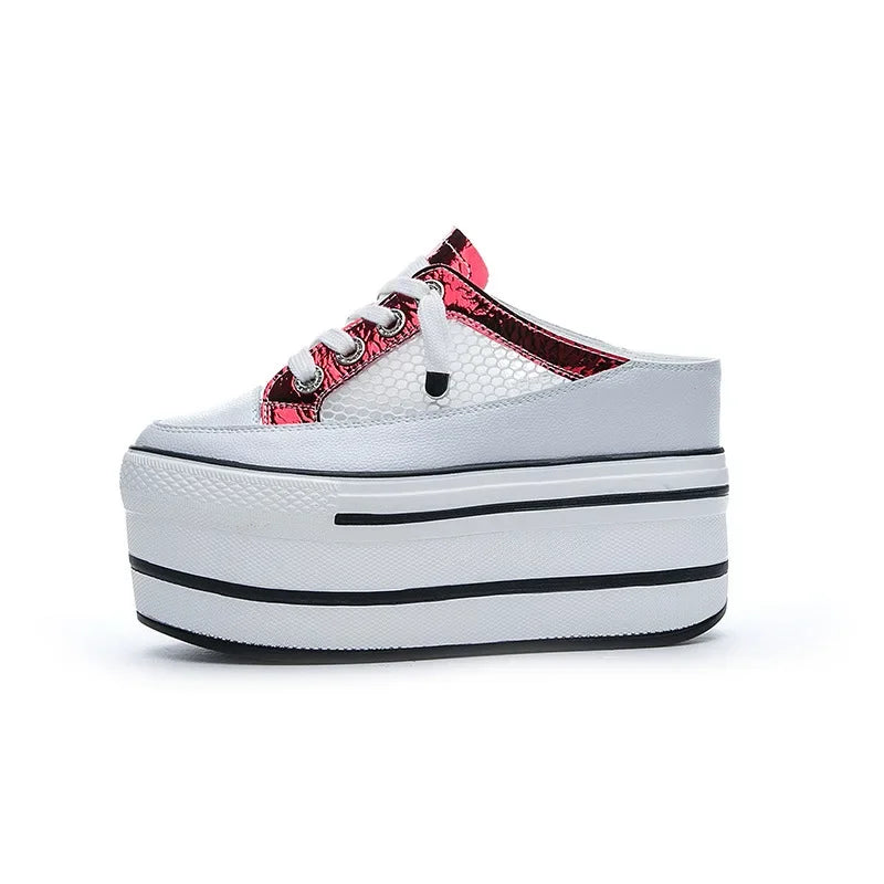 Baskets en cuir véritable pour femmes