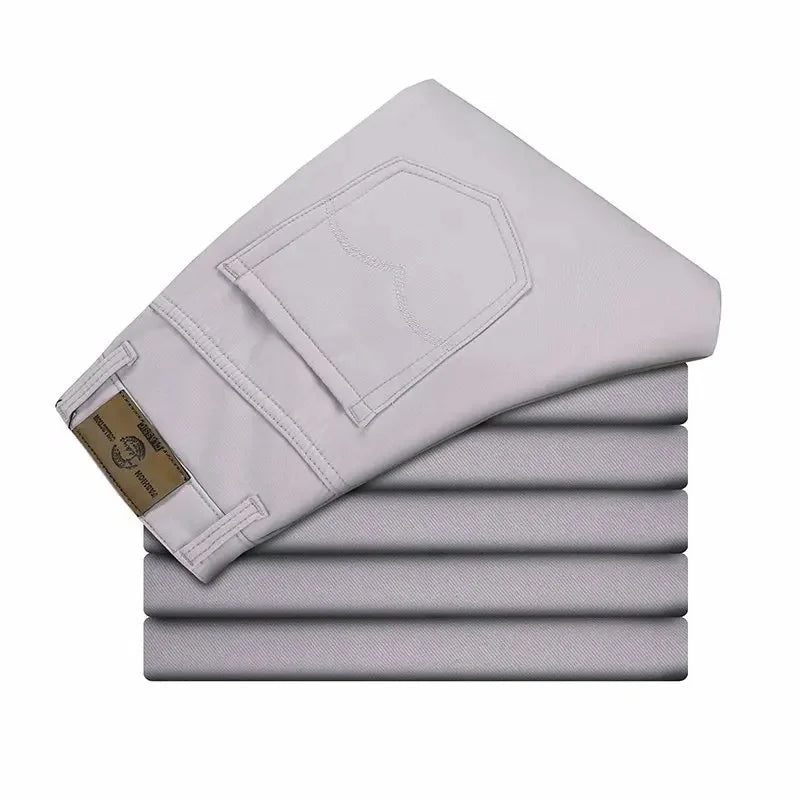 Pantalons décontractés couleur unie jambe droite coupe pour hommes