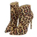 Bottines léopard bout pointu pour femmes
