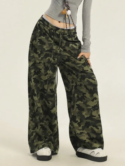 Pantalon camouflage vintage pour femmes