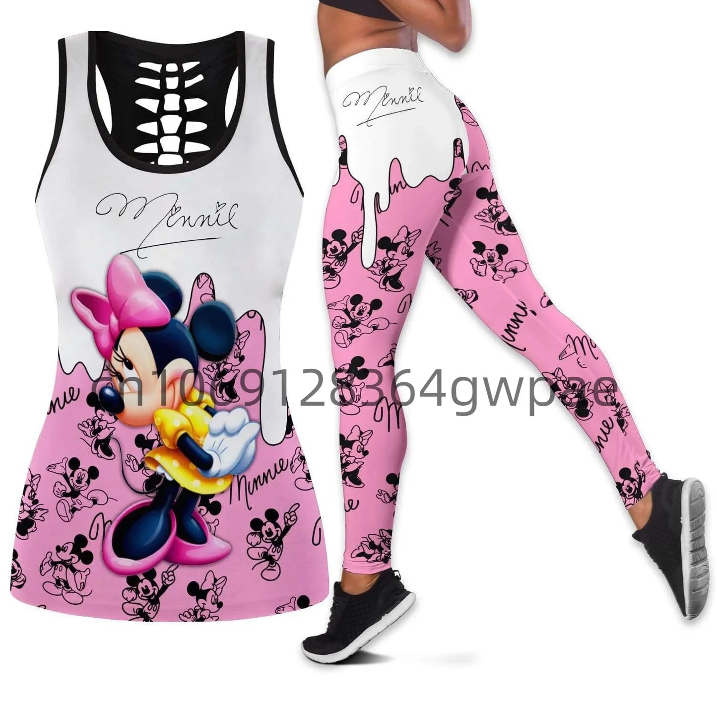 Ensemble débardeur et Leggings Disney Minnie Mous pour femmes