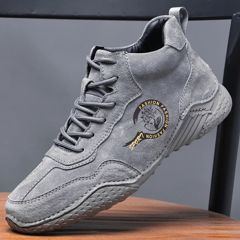 Baskets montantes en cuir souple pour hommes