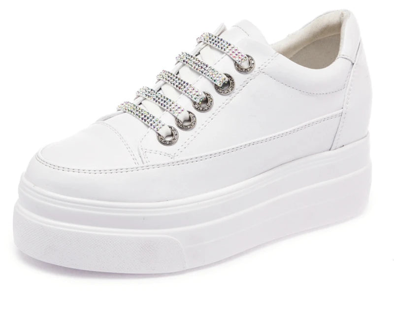 Baskets à semelles compensées pour femmes