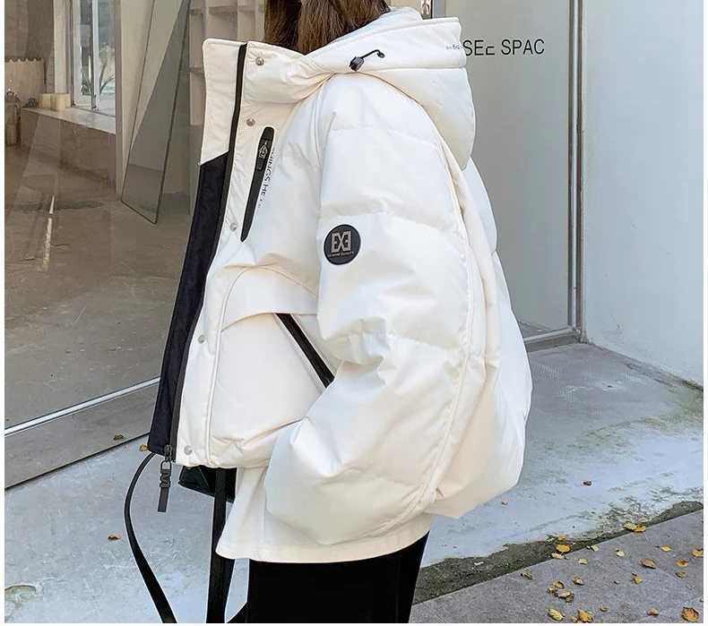 Doudoune blanche décontractée en duvet de canard pour femme