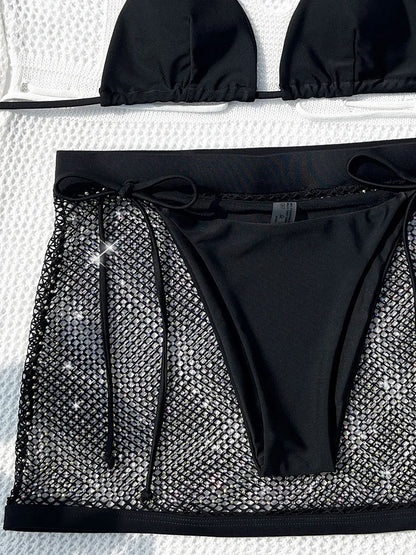 maillots de bain trois pièces pour femmes Brillant diamant