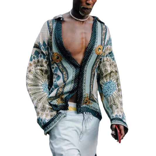 Chemise décontractée à manches longues pour hommes