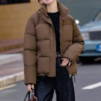 Manteau courte bouffante en coton pour femme