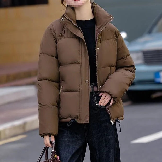 Manteau courte bouffante en coton pour femme