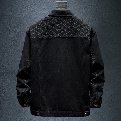 Veste en jean multi-poches pour hommes