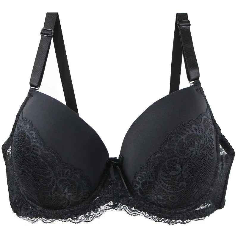 Soutien-gorge push-up en dentelle florale sans couture pour femmes