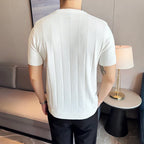 T-shirt à manches courtes à rayures pour hommes