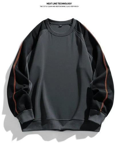 Sweat-shirt à manches longues et col rond pour hommes