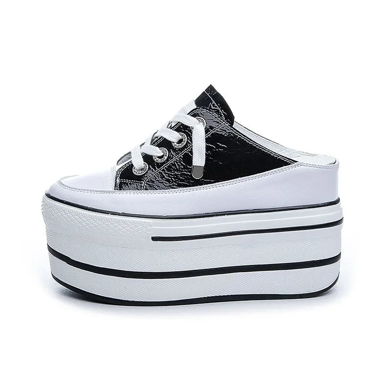 Baskets en cuir véritable pour femmes