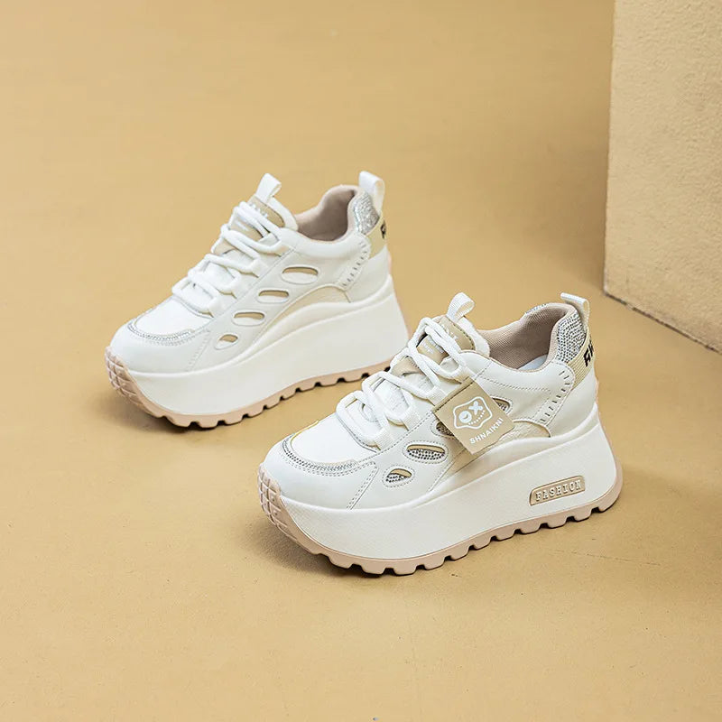 Basket en cuir respirant pour femmes