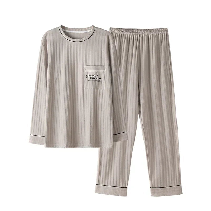 Ensemble pyjamas grande taille en coton pour hommes