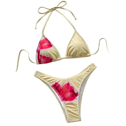 Maillot de bain deux pièces à imprimé floral pour femmes