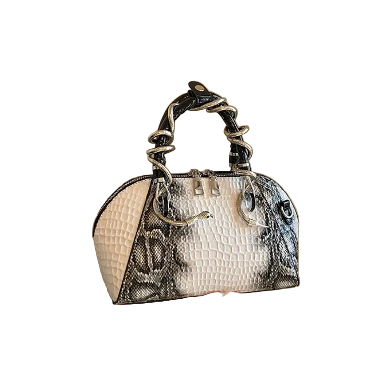 Sac à bandoulière motif crocodile pour femme