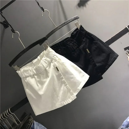 Jupe courte en jean taille haute élastique polyvalente pour femme