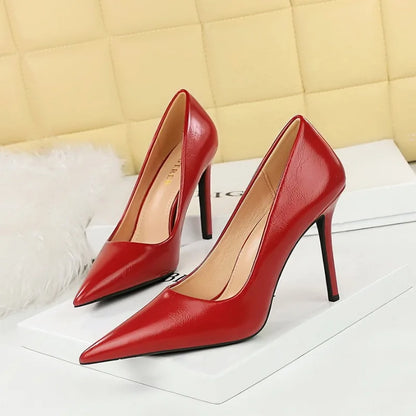 Chaussures talons fins bouche peu profonde tête pointue pour femmes