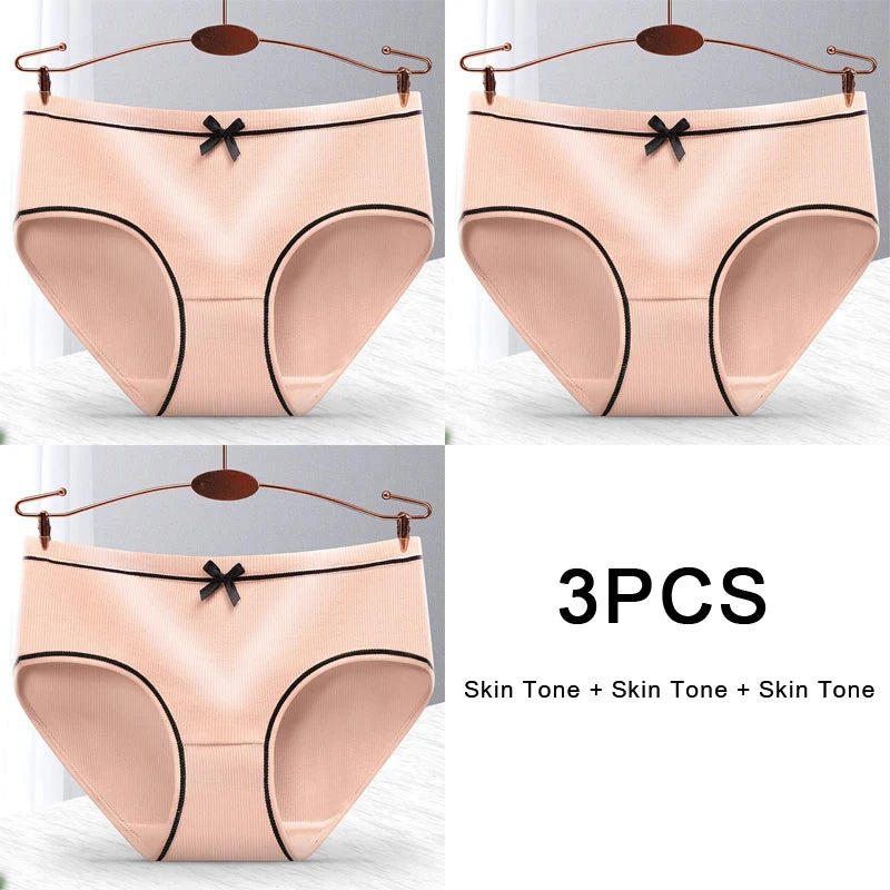 Culotte sexy et confortable pour femme, culotte en fil, avec nœud