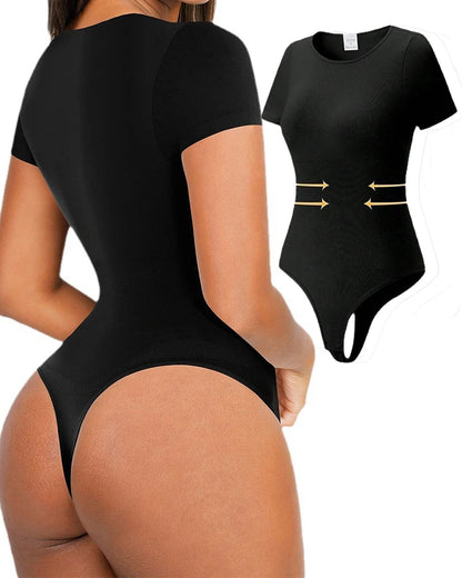 Body à manches courtes et col rond pour femmes