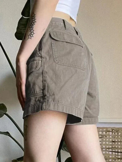 short en jean cargo pour femmes