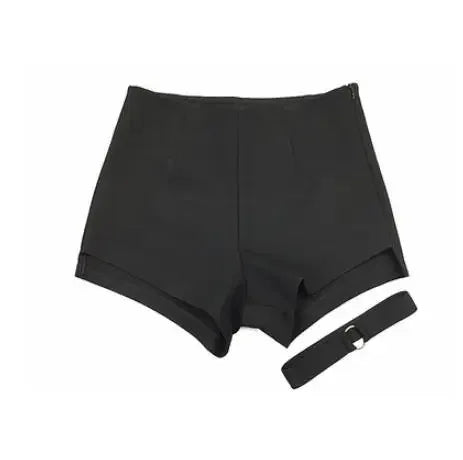 Jupe punk à carreaux taille haute plissées pour femmes