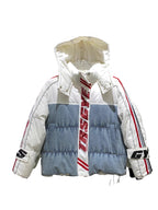 Doudoune courte en denim pour femme