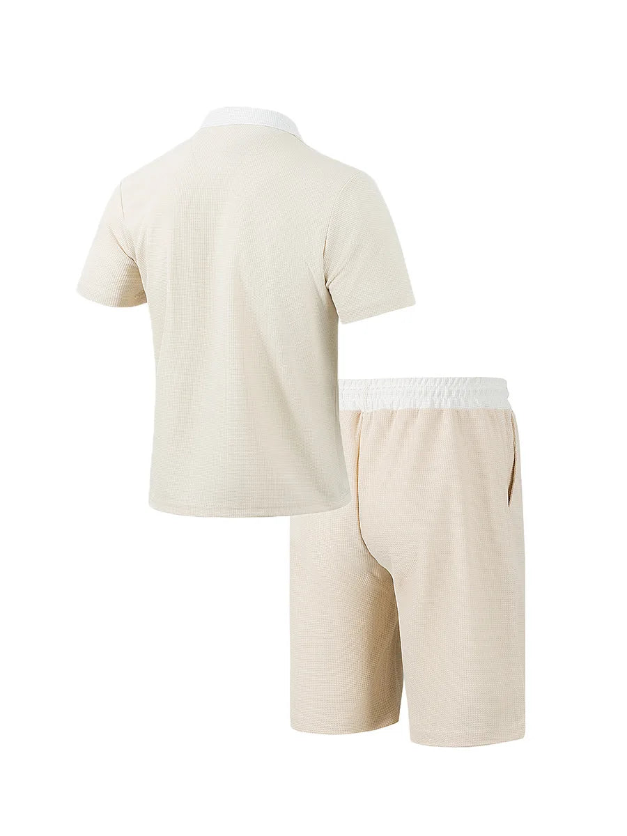 Ensemble chemise à manches courtes et short pour hommes