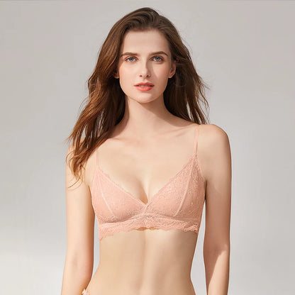 Ensembles Soutien-gorge et culotte en dentelle transparente pour femme