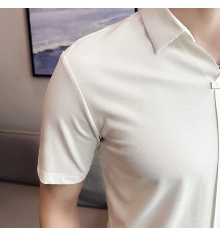 Polo d'été extensible pour hommes