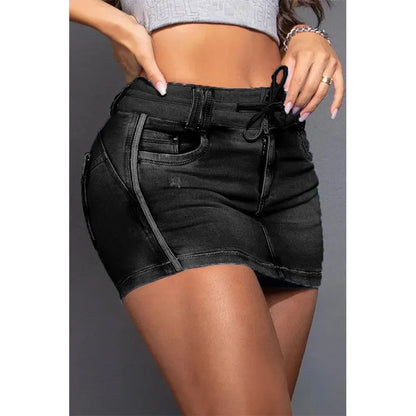 Mini shorts jupes culotte en jean pour femmes