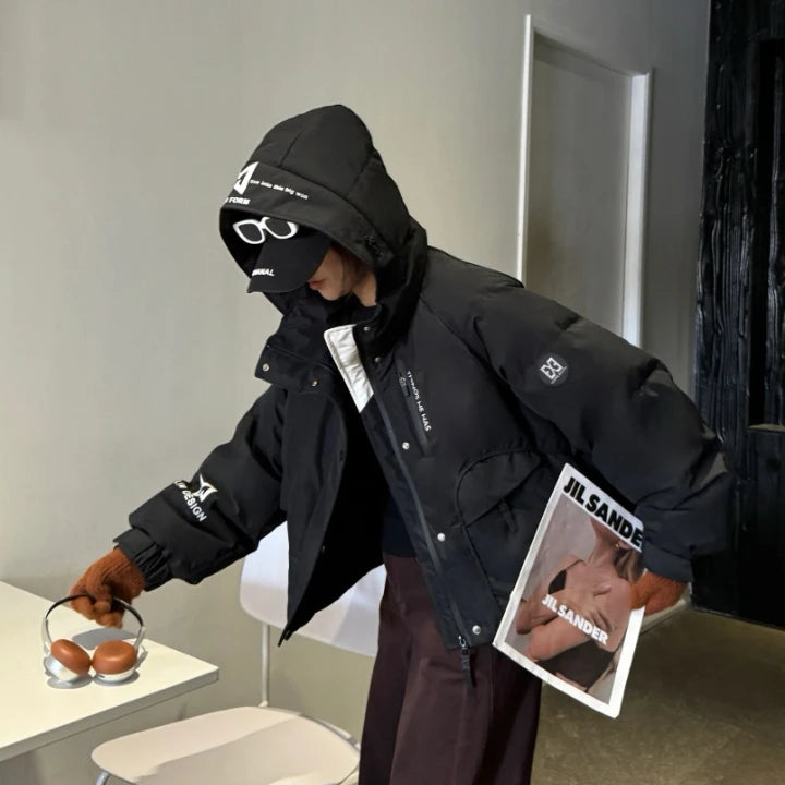 Doudoune blanche décontractée en duvet de canard pour femme