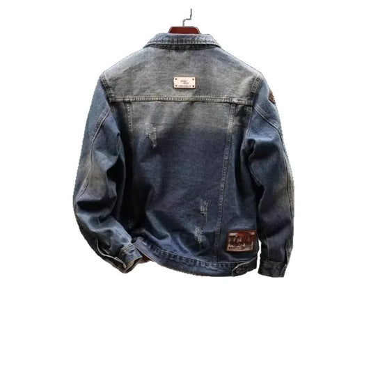 Veste en jean de style américain rétro pour hommes