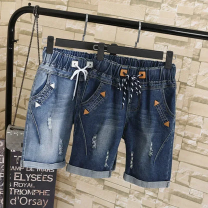 Short en jean grande taille pour femme