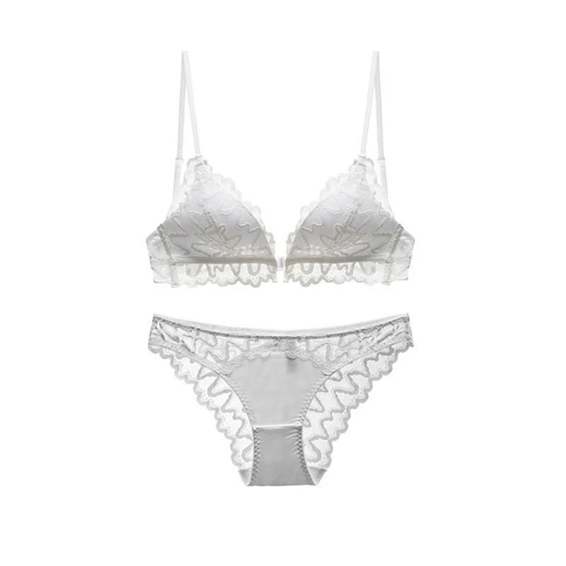 Ensemble de sous-vêtements avec soutien-gorge à fermeture frontale pour femmes