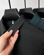 Polo décontracté à rayures pour hommes