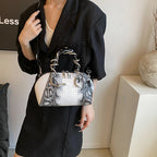 Sac à bandoulière motif crocodile pour femme