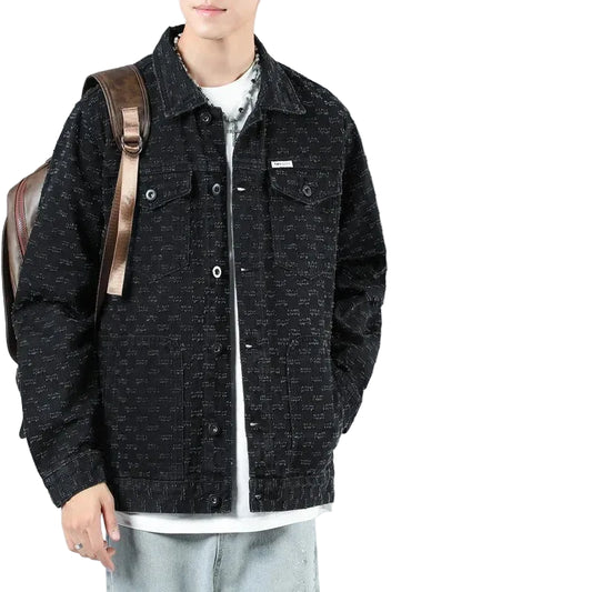 Veste en jean coupe ample pour hommes