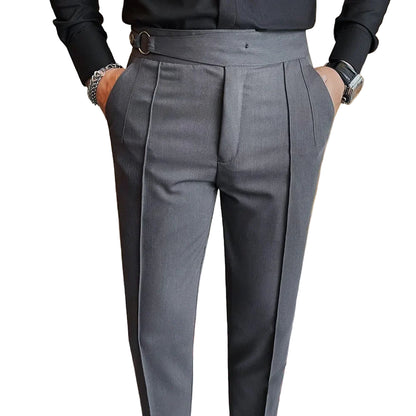 Pantalon de costume taille haute pour hommes